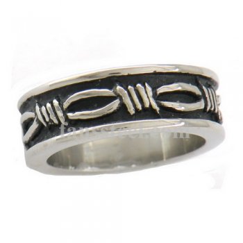 FSR05W86 Ichthus Symbol Flat Band Ring