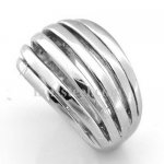 FSR07W06 Multi-Row Ribbed Dome Ring 