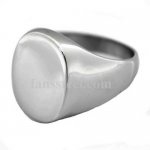 FSR06W21 engravable plain oval signet ring