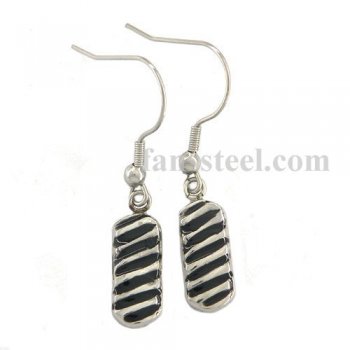 enamel black enamel twill earring slim FSE14PR7