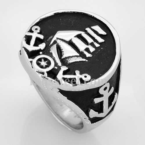 FSR14W11 anchor sailing boat vessel ring|steel jewelry ring